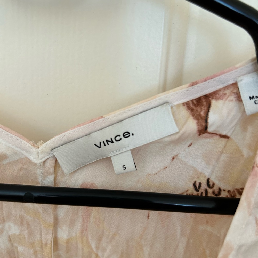Vince painted magnolia V-Neck Dress - Picture 3 of 4